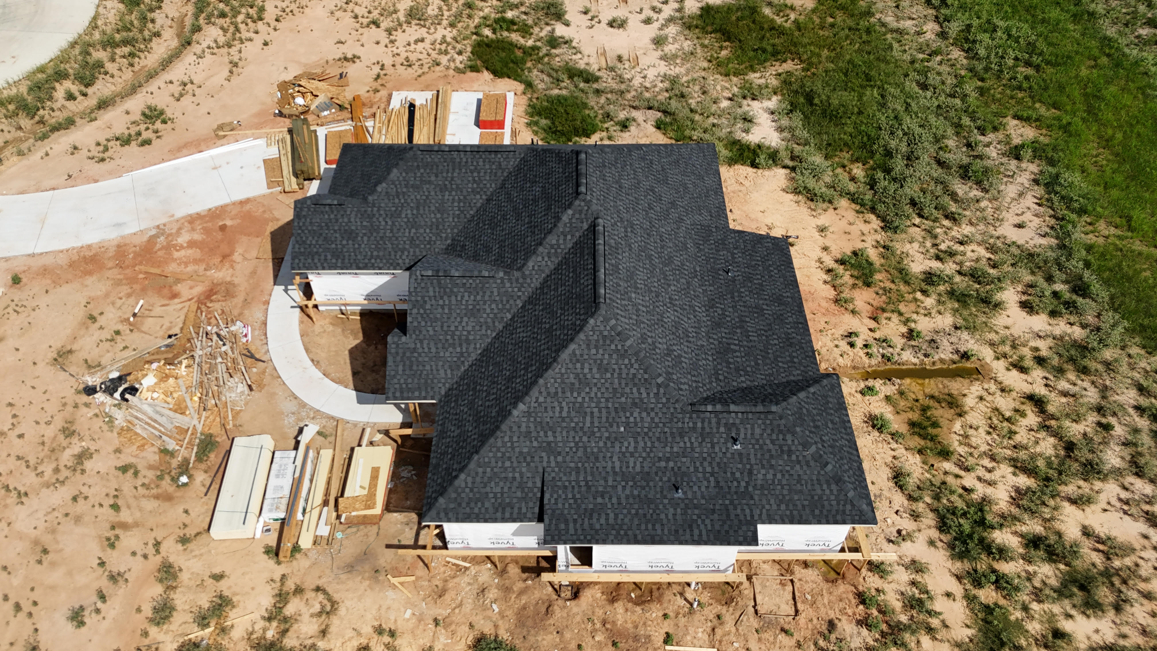 New construction residential roof by Black Rock Roofing in Sealy, TX
